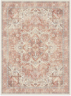RUGGABLE Washable Area Rug – Kamran Rose Pink 9x12, Stain-Resistant, Non-Slip – - Image 3