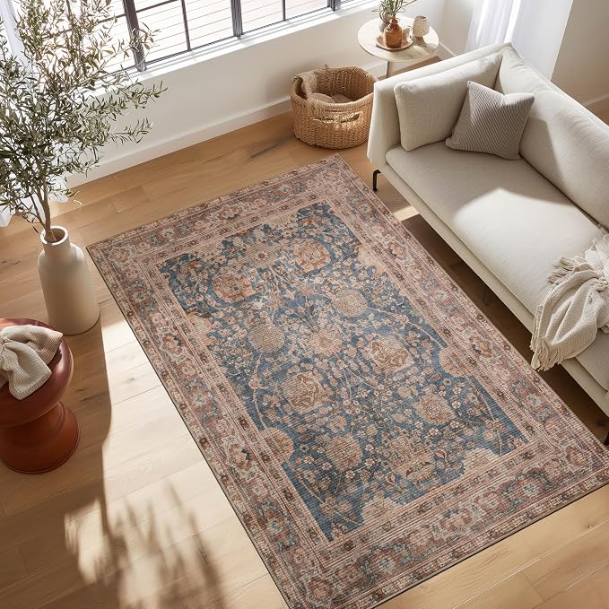 Kuden 5x7 Area Rug, Machine Washable Area Rug by KudenRugs