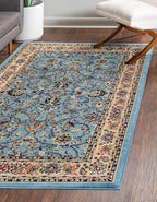 Rugs.com Yasmin Collection Rug – 9' x 12' Light Blue Medium Rug Perfect - Image 5