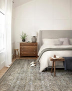Loloi Layla Collection LAY-13 Antique/Moss 2'-6" x 7'-6" .13" Thick Runner Rug - Image 3