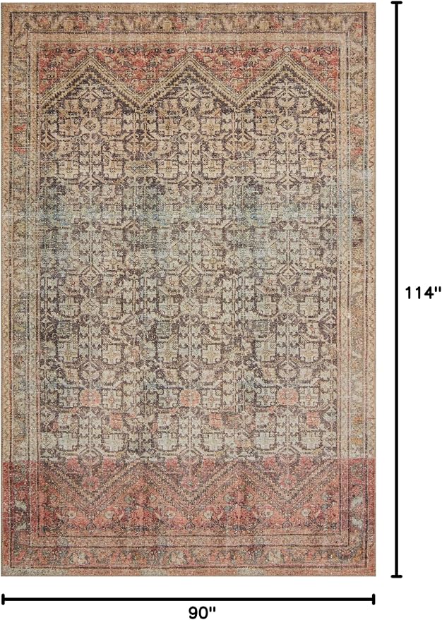 Loloi Loren Collection LQ-17 Charcoal/Multi 7'-6" x 9'-6" Area Rug - Image 3