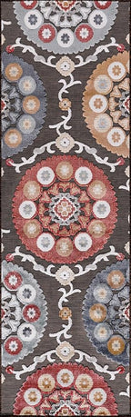 CAMILSON Runner Outdoor Rugs Oriental Retro Traditional Floral Medallion Area - Image 2