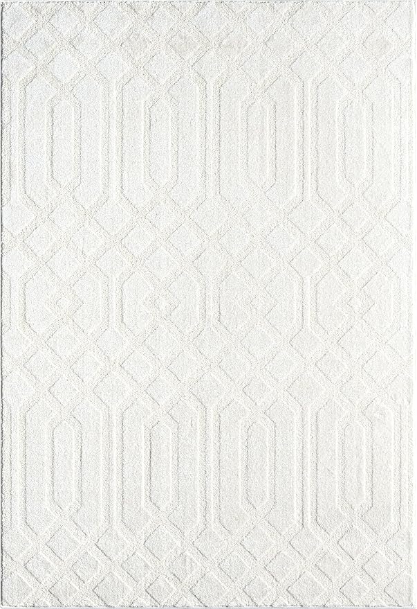 Abani Cozy Cream Area Rug for Living Room, Bedroom - Image 3
