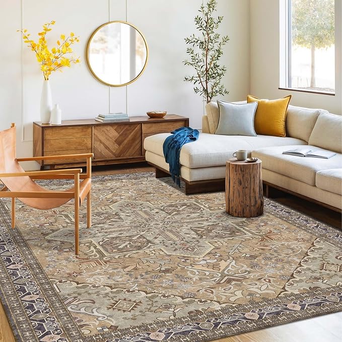 Washable Area Rug 6x9 | Non Slip Area Rug by rugsi