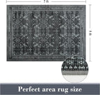 5x7 Machine Washable Area Rug for Living Room Bedroom, Vintage Kitchen Rugs Non - Image 2