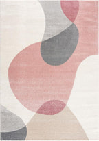 Abani Rugs Cream and Pink 6 ft. X 9 ft. Contemporary mid-Century Rug - Image 3