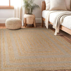 Beverly Rug Easy Jute Framed Border Rug 8x10 Washable Durable Indoor Outdoor - Image 9