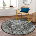 vivorug Round Rug 5ft Vintage-Inspired Round Area Rug Non-Slip Indoor Carpet by vivorug