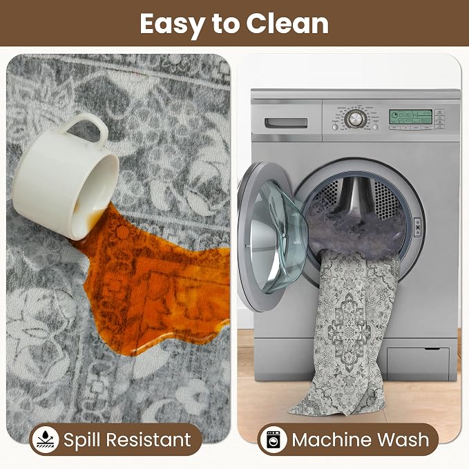 Washable Entryway Rug 3x5 | Non Slip Rug Runners - Image 5