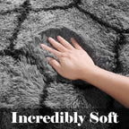 ONASAR 7x9 Area Rugs for Living Room Bedroom, Washable Large Fluffy Grey and - Image 4