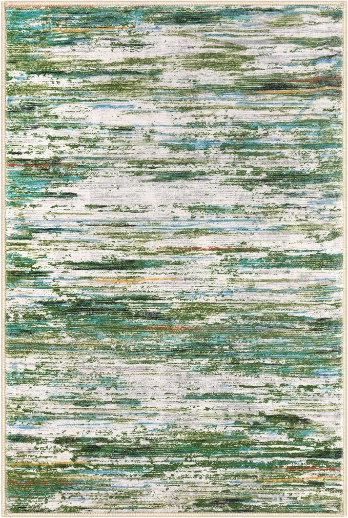 2x3 Modern Abstract Rug for Entryway, Non-Slip Kitchen Rugs, Low-Pile Mat for - Image 8