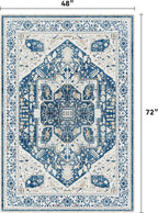 EnHomee 4x6 Area Rugs for Living Room, Boho Area Rug, Machine Soft Washable Rug - Image 2