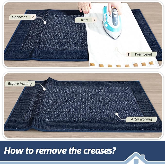 BEQHAUSE Indoor Door Mat 24" x 36", Dirt Trapper Door Mats Non-Slip Entryway - Image 9