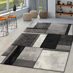 Paco Home Area Rug Modern Geometric Pattern in Grey White, Size: 6'7" x 9'6" by PacoHome