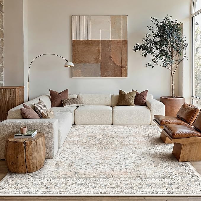 10x12 Washable Vintage Area Rug - Image 3