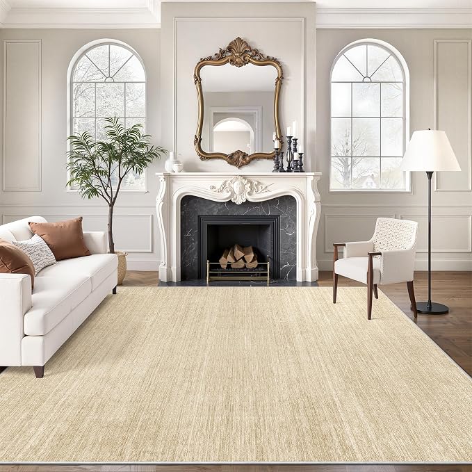 Art&Tuft Washable Rugs 9x12, Low Pile Area Rugs 9x12 Living Room by Art%26Tuft