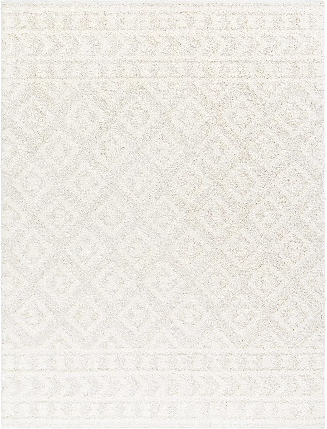 Hauteloom Tilos Moroccan Farmhouse Small Shag Area Rug Door Mat - Image 3
