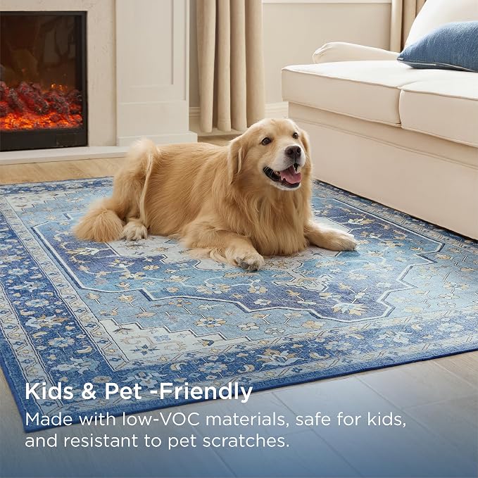 Bedsure 3x5 Area Rugs for Living Room, Machine Washable Rugs, Non-Slip Backing - Image 3