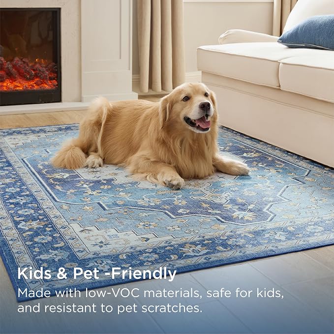 Bedsure 8x10 Area Rugs for Living Room, Machine Washable Rugs, Non-Slip Backing - Image 3