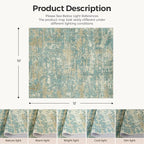 WITSHOCK Living Room Area Rugs 10x12：Modern Abstract Machine Washable Large Rug - Image 2