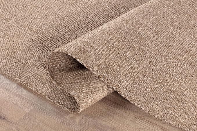 CAMILSON Easy Jute Rug 6x9, Indoor Outdoor Natural Color Fiber Area Rugs - Image 7