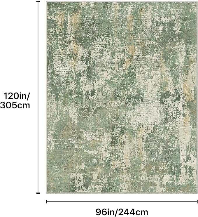 GENIMO 8x10 Area Rugs for Living Room, Machine Washable Rug Non Slip, Low Pile - Image 2