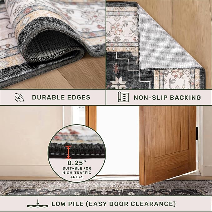 Washable 4x8 Hallway Runner Rug - Image 5