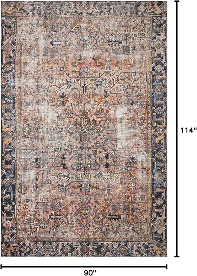 Loloi Chris Loves Julia Jules Collection JUL-02 Terracotta/Multi 7'-6'' x 9'-6'' - Image 2