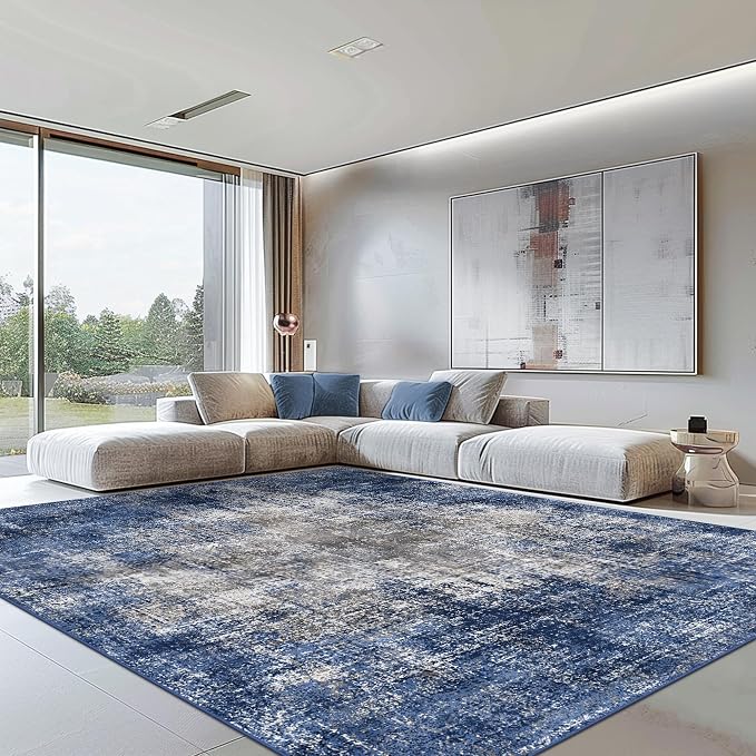 GENIMO Washable Area Rugs for Living Room, 8x10 Modern Non Slip Rugs, Low Pile - Image 5