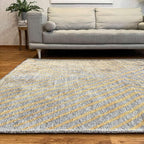 Alfa Rich 4x6 Geometric Gray Gold Washable Area Rugs - Image 3