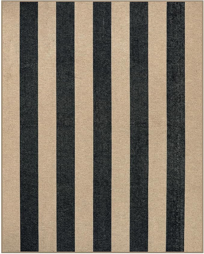 Lahome Striped Easy Jute Outdoor Rug, Washable Rugs 8x10 - Image 7