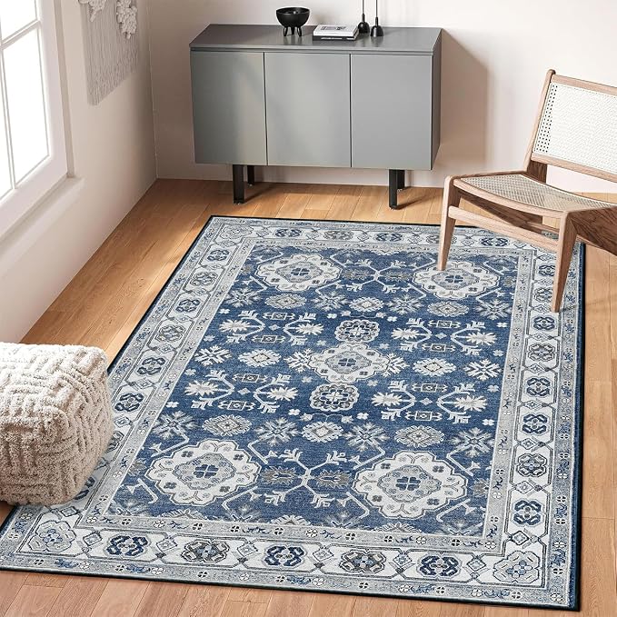VK VK·LIVING Machine Washable Rug 4'x6' Vintage Design Washable Area Rugs - Image 8