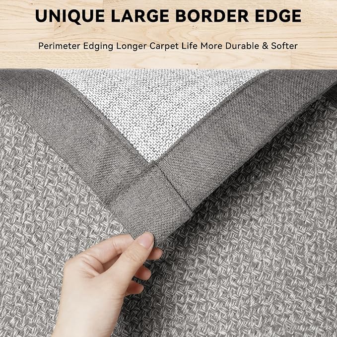 Washable Hallway Runner Rug 2x6 Jute Like Kitchen Runner Mat Rugs Non Slip - Image 4
