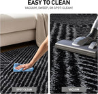 Rugshop Geometric Diamond Stripe Area Rug Anthracite Dark Gray 7' 10" x 10' - Image 8