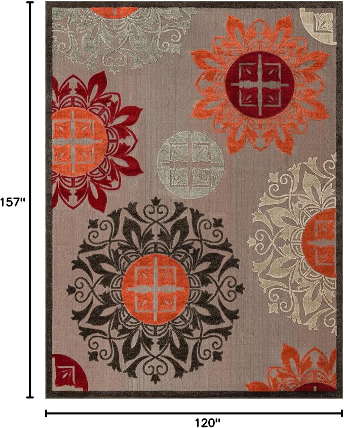 Unique Loom Outdoor Modern Collection Area Rug - Image 2