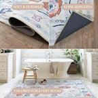 Fame Living Cream Oushak Rug, Modern Small Rugs, Door Mat, Doormat - Image 6
