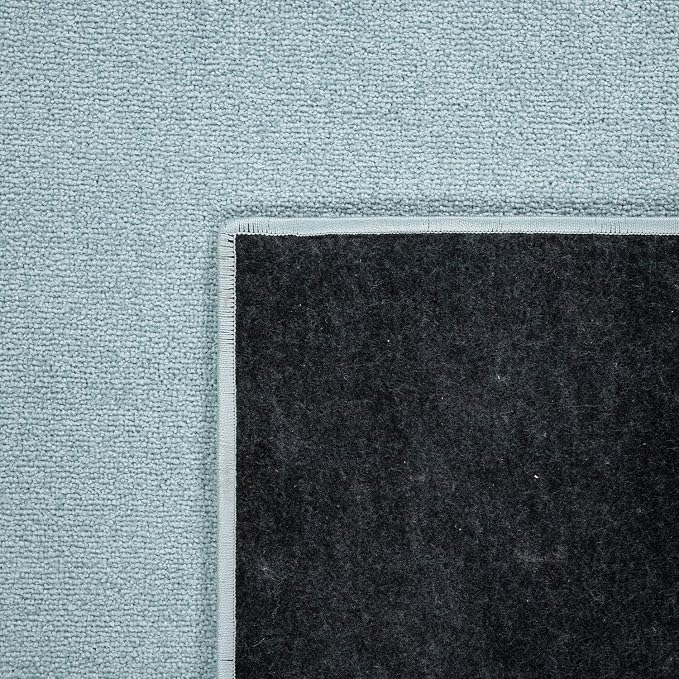 Paco Home Solid Area Rug in Light Blue Modern Plain Design, Size: 2' x 3'3" - Image 4