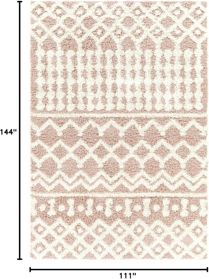 Livabliss Hapsburg Moroccan Shag Area Rug, Dusty Pink - Image 2