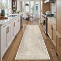 Light Brown Runner Rug 2'6"x12' Washable Carpet by PureCozy