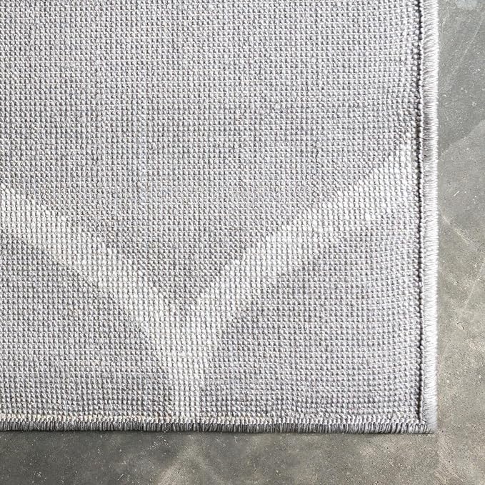 Rugs.com Lattice Frieze Collection Rug – 9' x 12' Light Gray Medium Rug Perfect - Image 9
