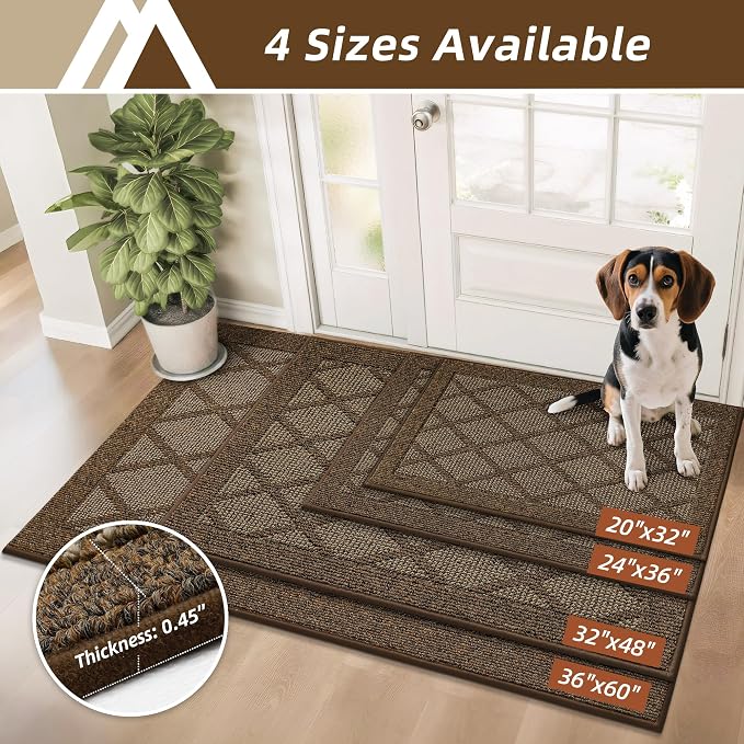 COSY HOMEER Non-Slip Door Mat 20"x32", Entryway Rugs Low Profile Absorbent Dirt - Image 5