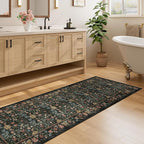 DUKINO 2.6x8 Runner Rug for Hallway, Washable Vintage Floral Kitchen Rug - Image 9