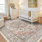 5x7 Area Rugs for Living Room Ultra-Soft Washable Rug Vintage Distressed Boho - Image 3