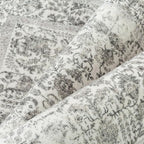 Black Area Rug 5x7 Machine Washable Vintage Living Room Distressed Non Slip - Image 9
