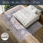 PURRUGS Vintage Farmhouse Boho Large Area Rug 8x10 ft, Non-Slip Machine - Image 4