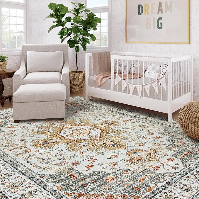 Moynesa Ultra-Thin Washable Area Rug 8x10, Large Living Room Rugs - Image 7