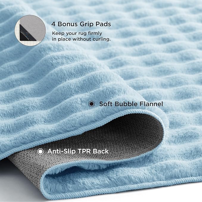 Bedsure 6x9 Fluffy Area Rugs for Living Room, Machine Washable Rugs, Non-Slip - Image 4