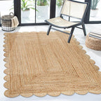 Savi Home Scalloped Jute Rug 4'x6' – Handwoven Natural Area Rug, Farmhouse Boho - Image 2