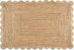 Savi Home Scalloped Jute Rug 4'x6' – Handwoven Natural Area Rug, Farmhouse Boho - Image 9