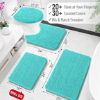 OLANLY Bathroom Rugs 24x16, Extra Soft Absorbent Chenille Bath Rugs, Rubber - Image 2